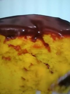 Foto de Bolo de cenoura com cobertura de chocolate fofinho